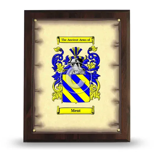 Ment Coat of Arms Plaque
