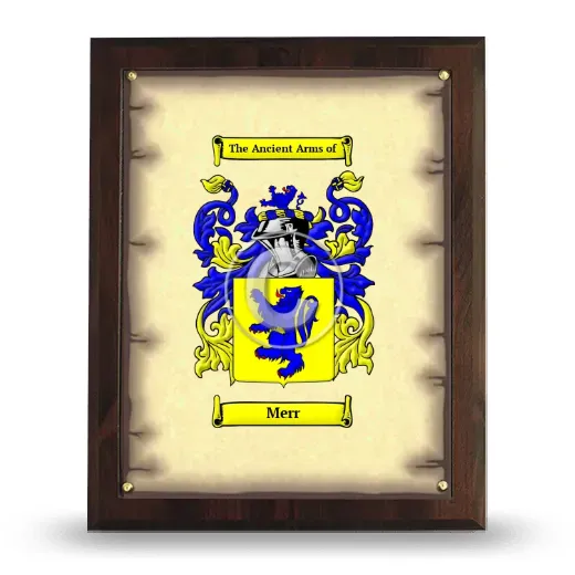 Merr Coat of Arms Plaque
