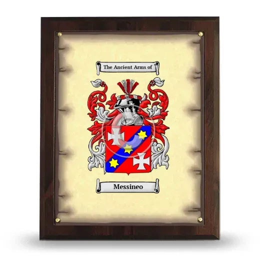 Messineo Coat of Arms Plaque