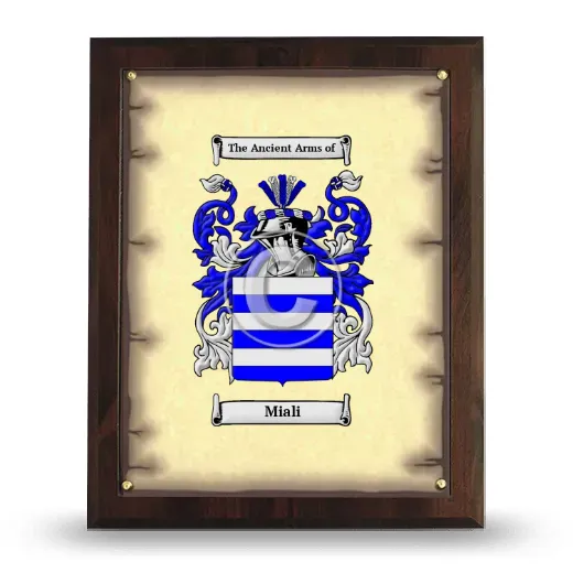 Miali Coat of Arms Plaque