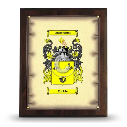 Mickle Coat of Arms Plaque