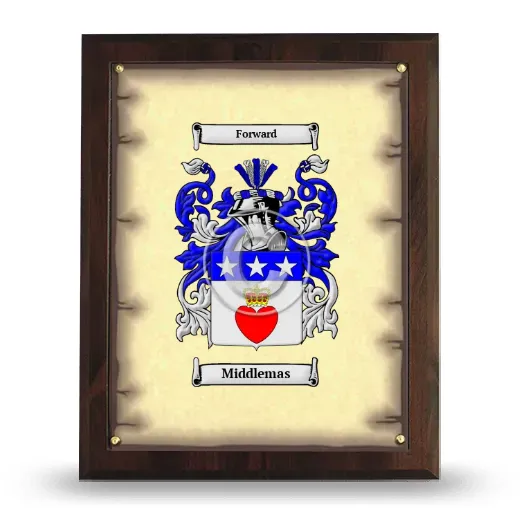 Middlemas Coat of Arms Plaque