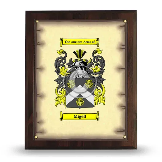 Migell Coat of Arms Plaque