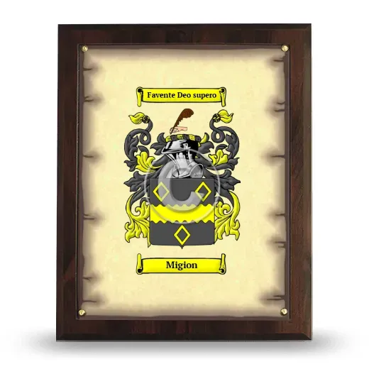 Migion Coat of Arms Plaque