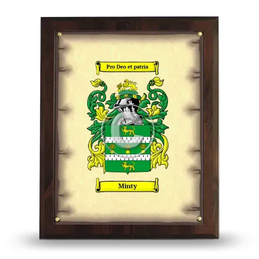 Minty Coat of Arms Plaque