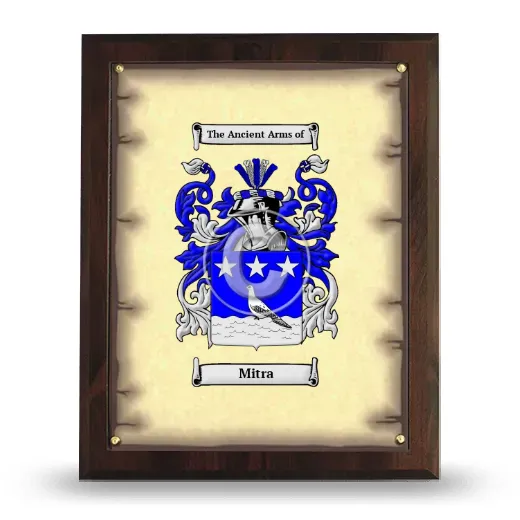 Mitra Coat of Arms Plaque