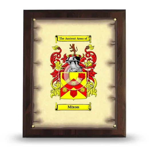 Mixon Coat of Arms Plaque