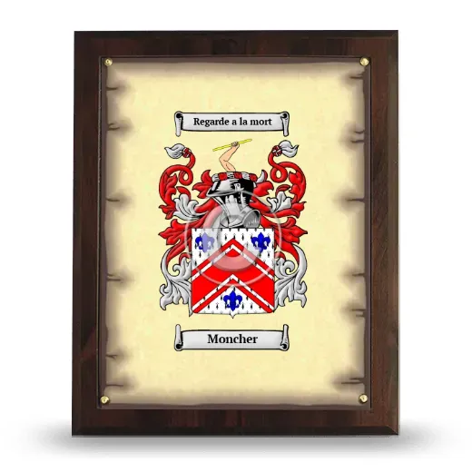 Moncher Coat of Arms Plaque