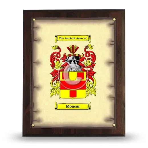 Moncur Coat of Arms Plaque