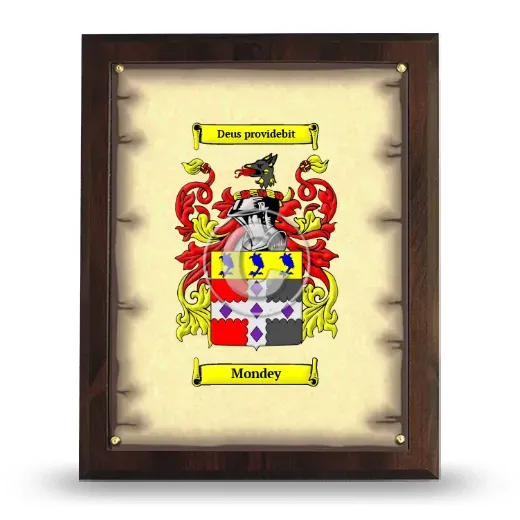 Mondey Coat of Arms Plaque