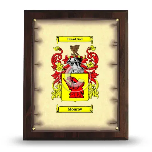 Monroy Coat of Arms Plaque
