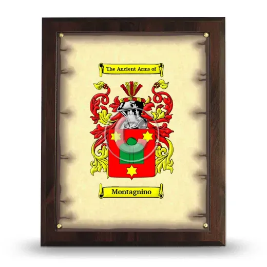 Montagnino Coat of Arms Plaque