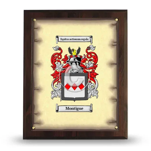 Montigue Coat of Arms Plaque