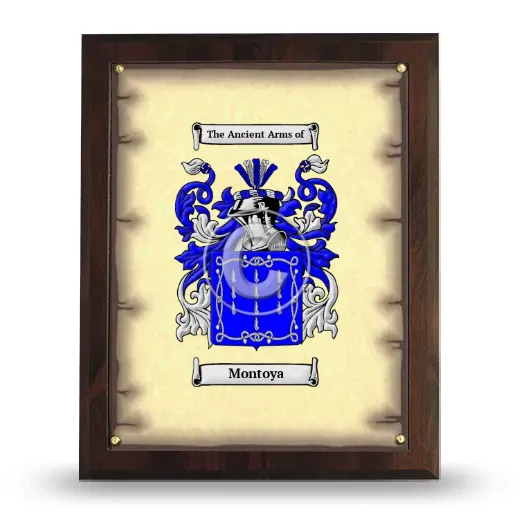 Montoya Coat of Arms Plaque