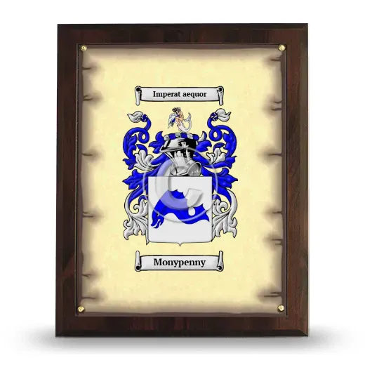 Monypenny Coat of Arms Plaque