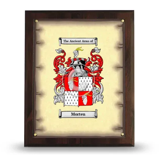 Morten Coat of Arms Plaque