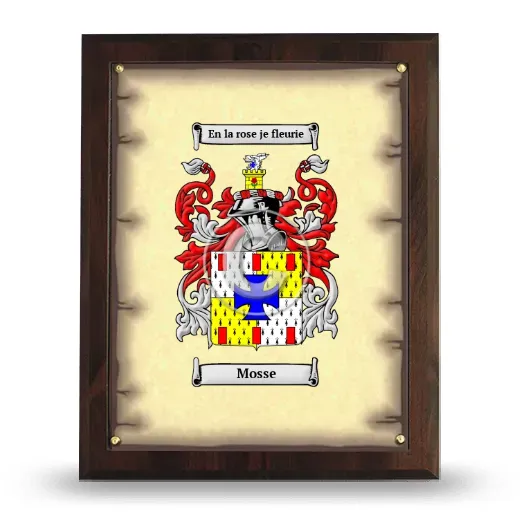 Mosse Coat of Arms Plaque
