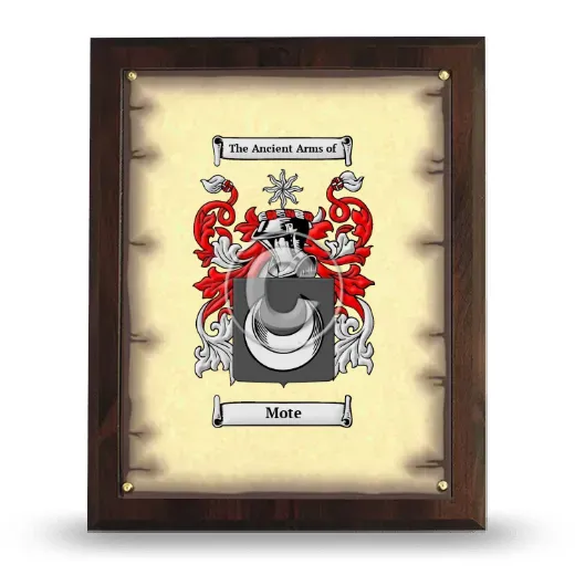 Mote Coat of Arms Plaque