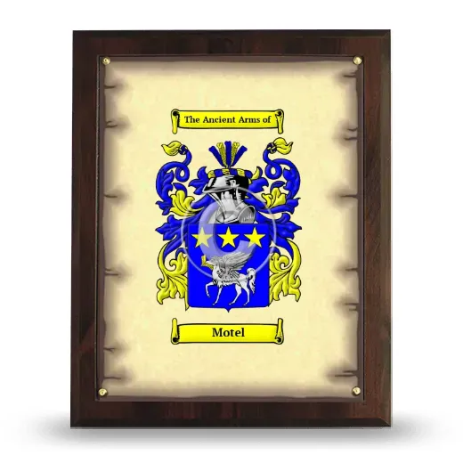 Motel Coat of Arms Plaque