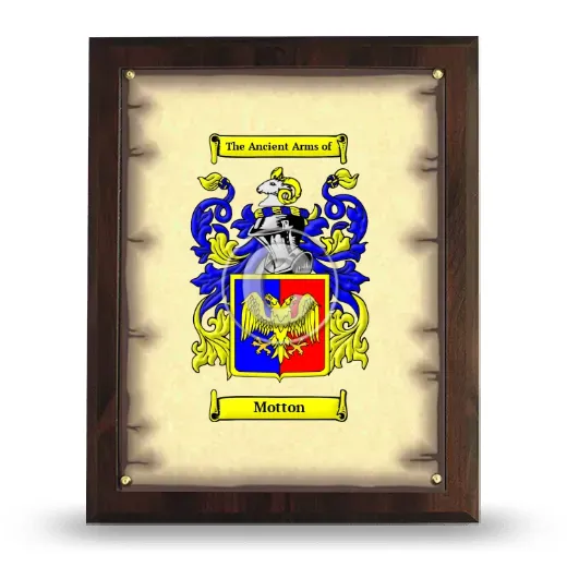 Motton Coat of Arms Plaque