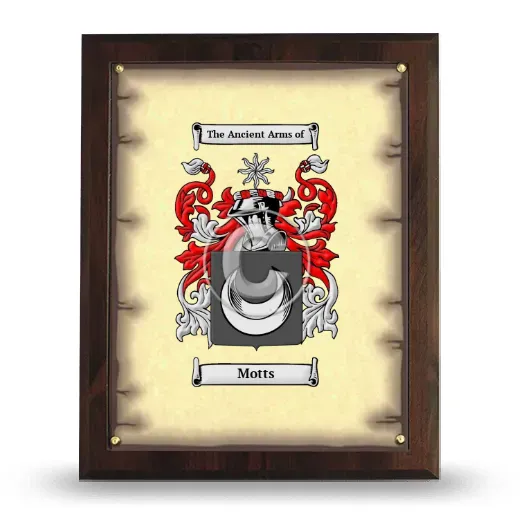 Motts Coat of Arms Plaque