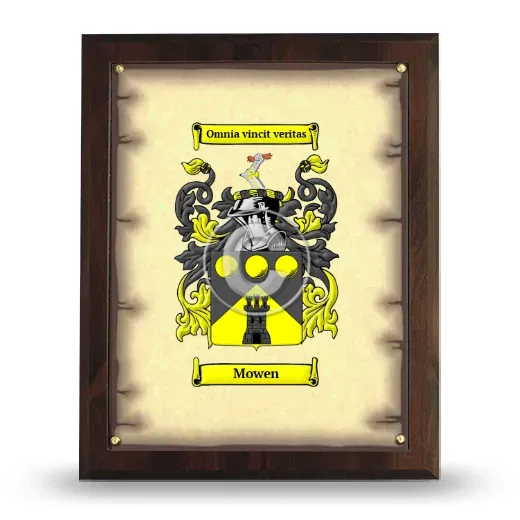 Mowen Coat of Arms Plaque