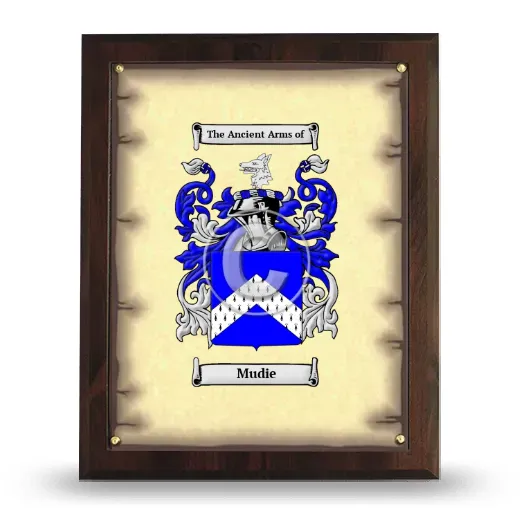 Mudie Coat of Arms Plaque