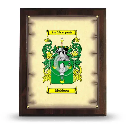 Muldoon Coat of Arms Plaque