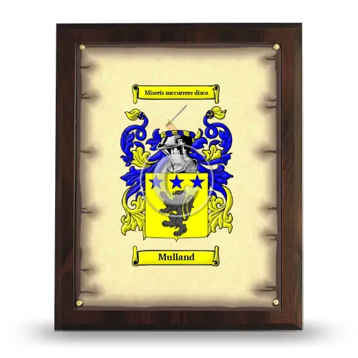 Mulland Coat of Arms Plaque