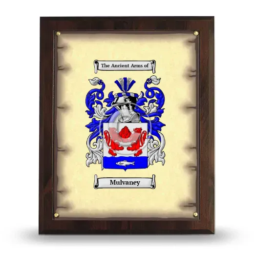 Mulvaney Coat of Arms Plaque