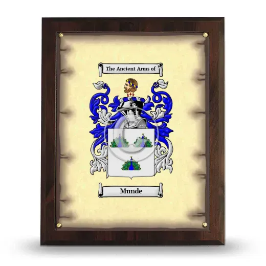 Munde Coat of Arms Plaque