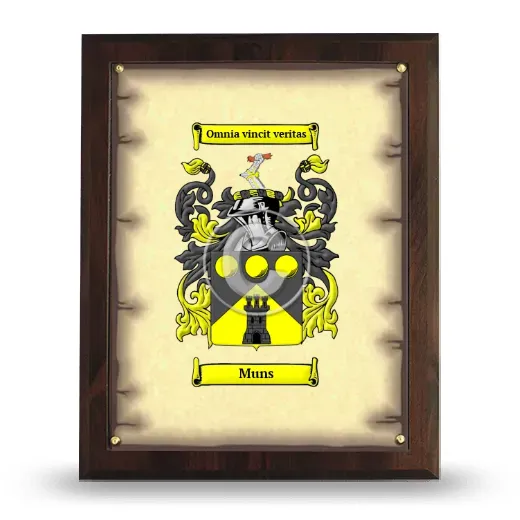 Muns Coat of Arms Plaque