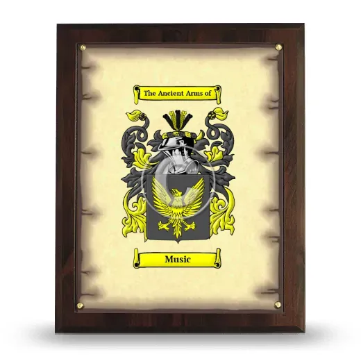 Music Coat of Arms Plaque