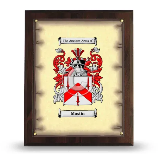 Mustin Coat of Arms Plaque