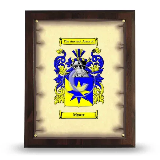Myatt Coat of Arms Plaque