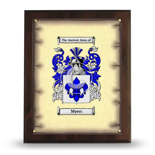 Myers Coat of Arms Plaque