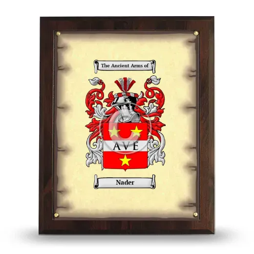Nader Coat of Arms Plaque