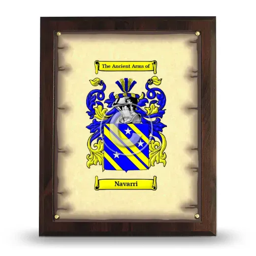 Navarri Coat of Arms Plaque