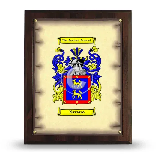 Navarro Coat of Arms Plaque