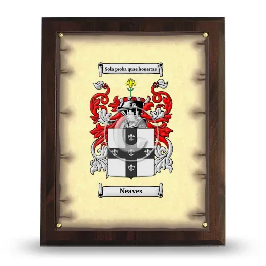 Neaves Coat of Arms Plaque