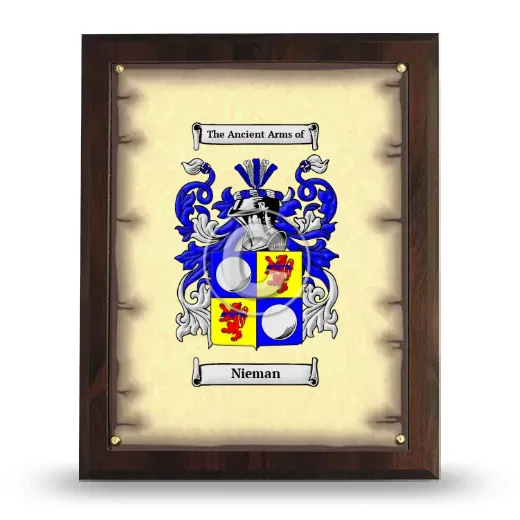 Nieman Coat of Arms Plaque