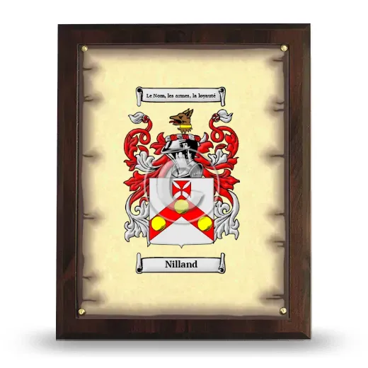 Nilland Coat of Arms Plaque