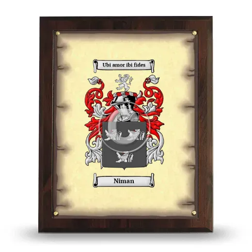 Niman Coat of Arms Plaque