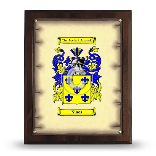 Ninos Coat of Arms Plaque