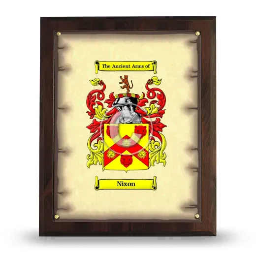 Nixon Coat of Arms Plaque