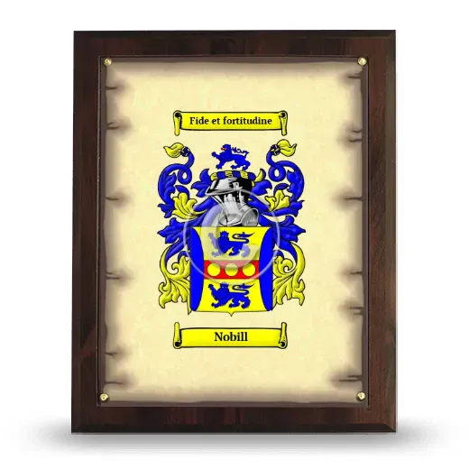Nobill Coat of Arms Plaque