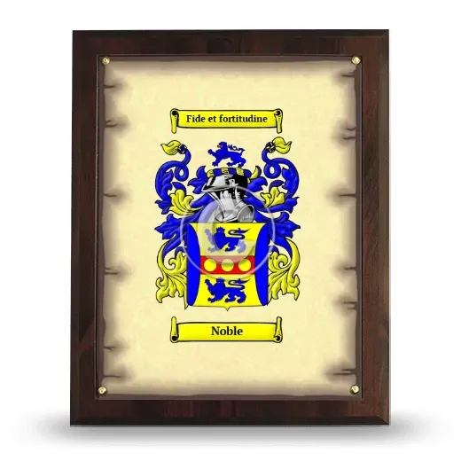 Noble Coat of Arms Plaque