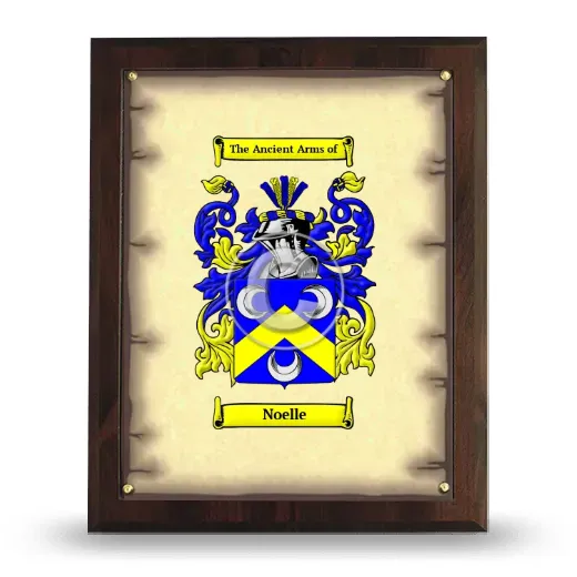 Noelle Coat of Arms Plaque