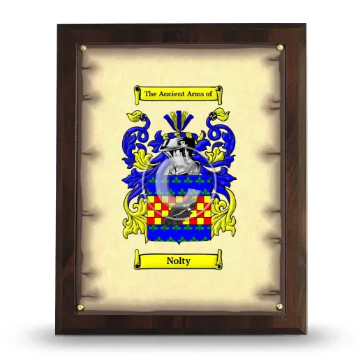 Nolty Coat of Arms Plaque