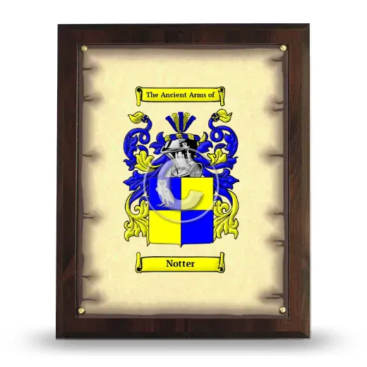 Notter Coat of Arms Plaque